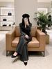 Women's V-Neck Knitwear Set: Slimming Sweater & Wide-Leg Pants for Autumn/Winter