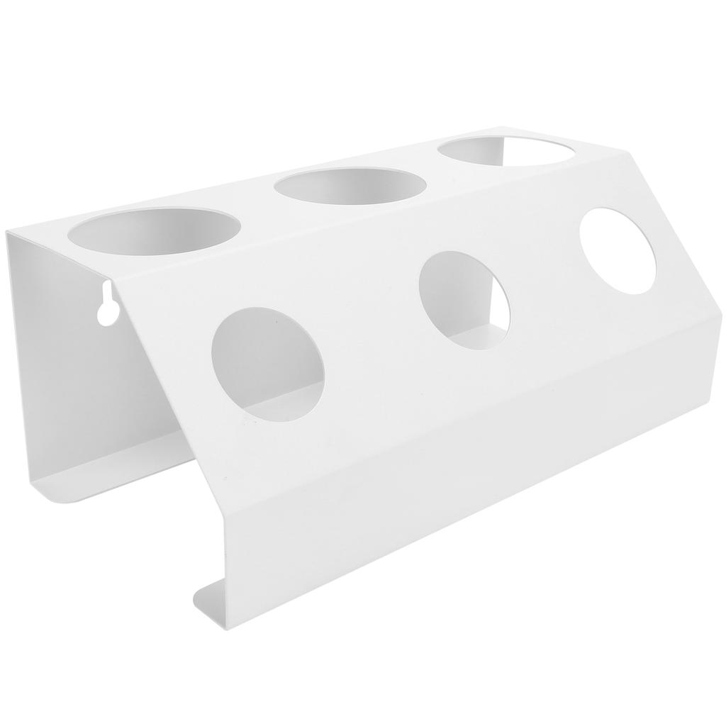 Sodaflaschen Abtropfständer Tischplatte 3 Löcher Flaschen Abtropfgestell mit Unterlage für Küche Esszimmer Weiß