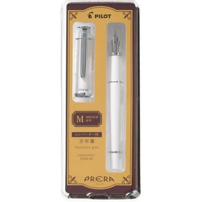 Stylo plume Pilot Prera ​​blanc cassé, plume moyenne P-FPR-1-OW-M avec CON-40
