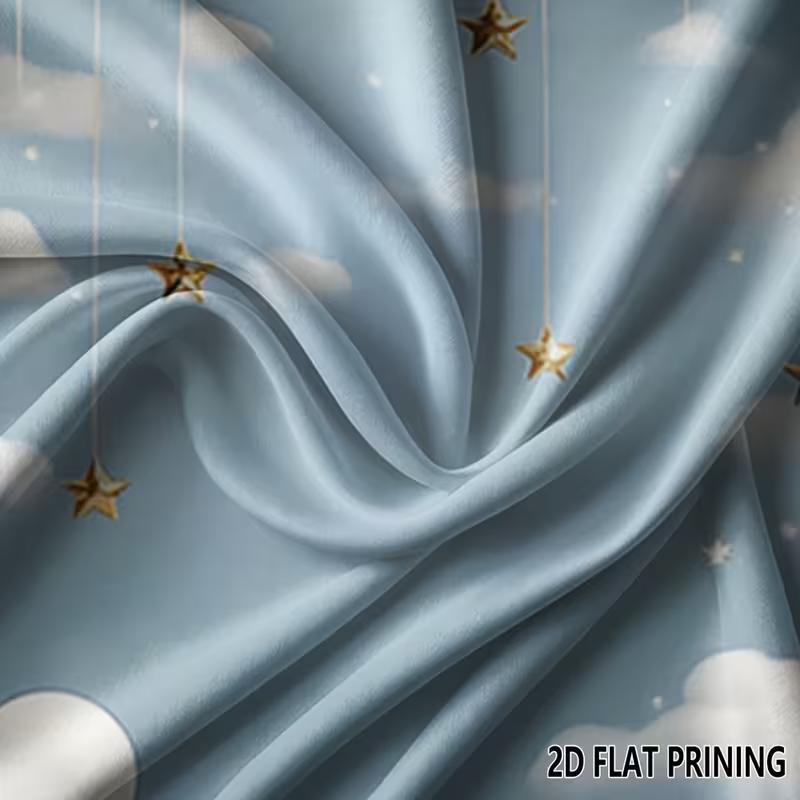 2D Blue Balloon & Star Backdrop Baby Shower & Birthday Photography Background