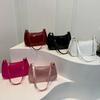 Retro Solid Color PU Leather Shoulder Underarm Bag Women's Fashi Handbags Casual Hobos Purses and Handbag Ladies Hand Bags