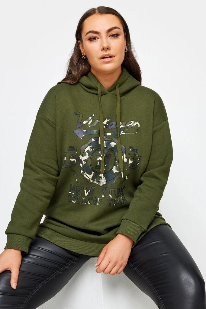 Women's Style Big Size Sweatshirt Plus Size Long Sleeve Hooded Sweatshirt With Text Print On The Front 302835