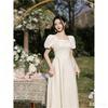 Champagne Color Elegant Fitted Graduation Dress For Women | Bridesmaid Gown | Perfect Wedding Dress