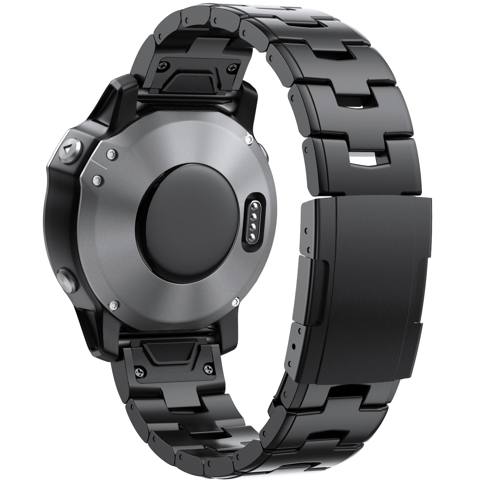 

22 26 мм Быстросъемный Титановый Металлический Ремешок для Часов для Garmin Fenix 7X/7 Solar/6X/6 Pro/5 Plus/epix Gen2/Instinct 1/2 Ремешок 22mm чёрный
