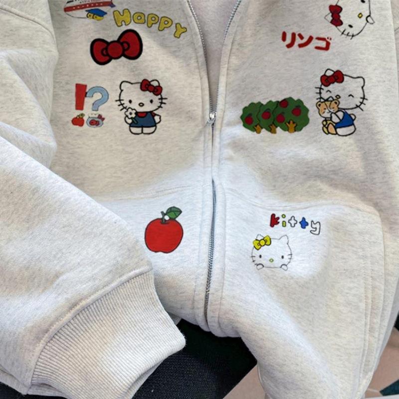 Girls Spring Autumn Korean Block Zip Up Jacket Set Sweet Loose Casual Two Piece Outfit For Big Kids