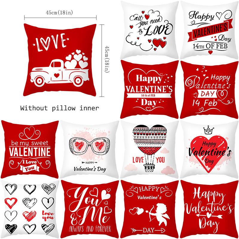 New Valentine's Day Theme Pillow Cover Home Pillow Cushion Cover