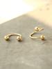 Minimalpiercing 14K Twist Horseshoe Piercing Earrings