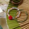 Guofeng Creative Rose Cultural Play Bracelet Women's Wholesale Literary and Artistic New Chinese Style Rising Student Plate Play Bracelet Tide