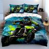 Motorcyclist on vibrant background. Bedding sets Duvet cover sets Duvet covers Pillowcases(1 * Duvet Cover 2 * Pillowcases without duvet insert)