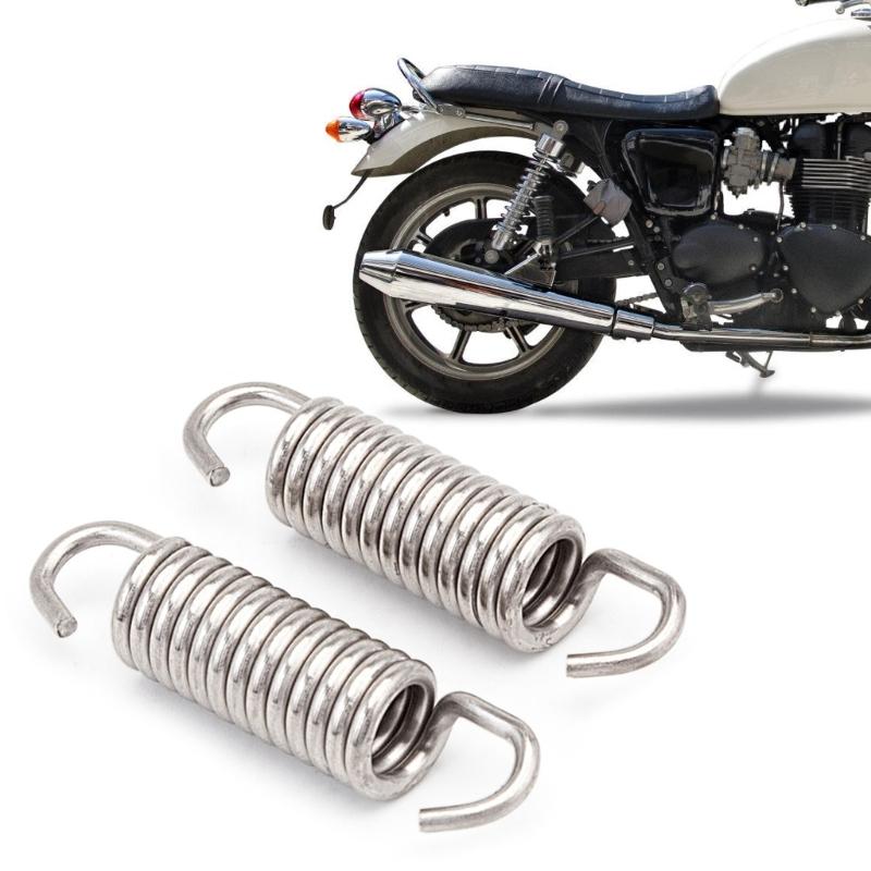 2Pcs Stainless Steel Exhaust System Spring Motorcycle Muffler Exhaust Pipe Spring Motorbike Accessory Easy Installation
