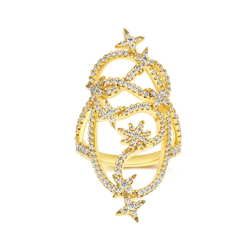 APM Monaco ring [Romantic Confession] Meteor intertwined high-end light luxury retro personality niche design men and women same style couple Y22207OX