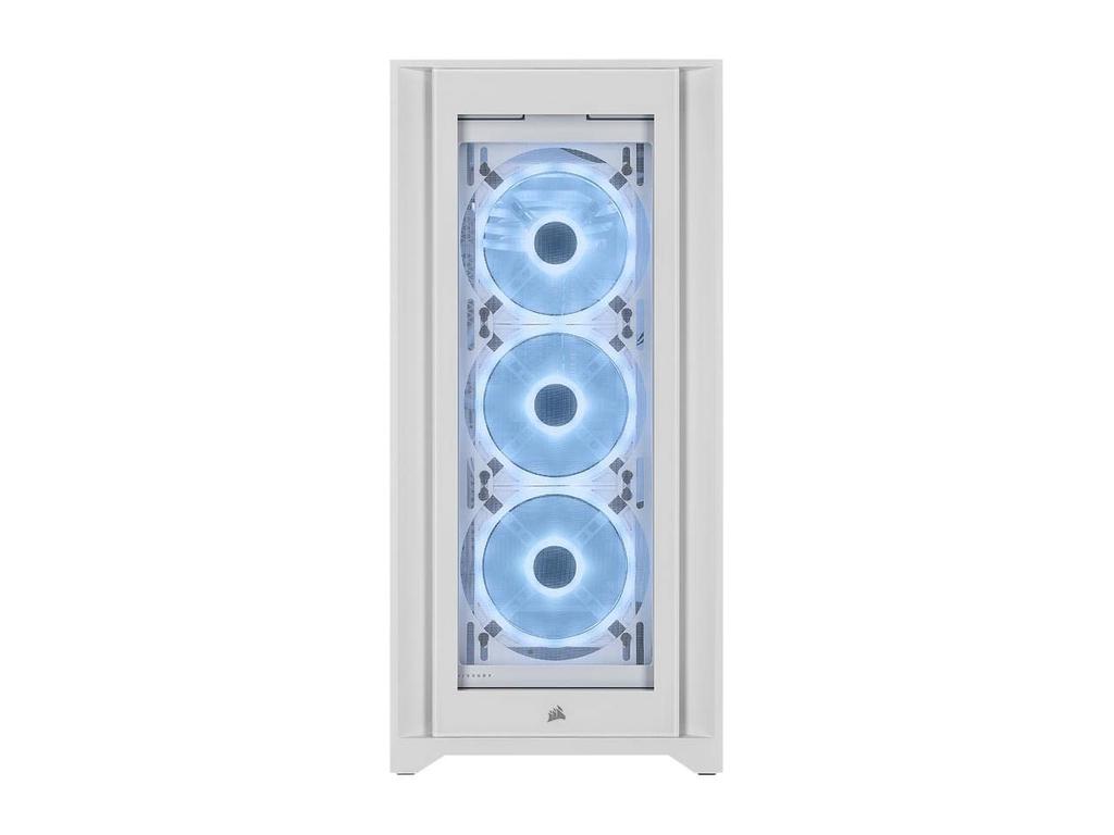 CORSAIR iCUE 5000X RGB QL Edition Mid Tower PC Case White True White CC-9011233-WW