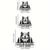 Unique Handmade Wolf King Metal Wall Decor Black Matte Art Deco for Living Room