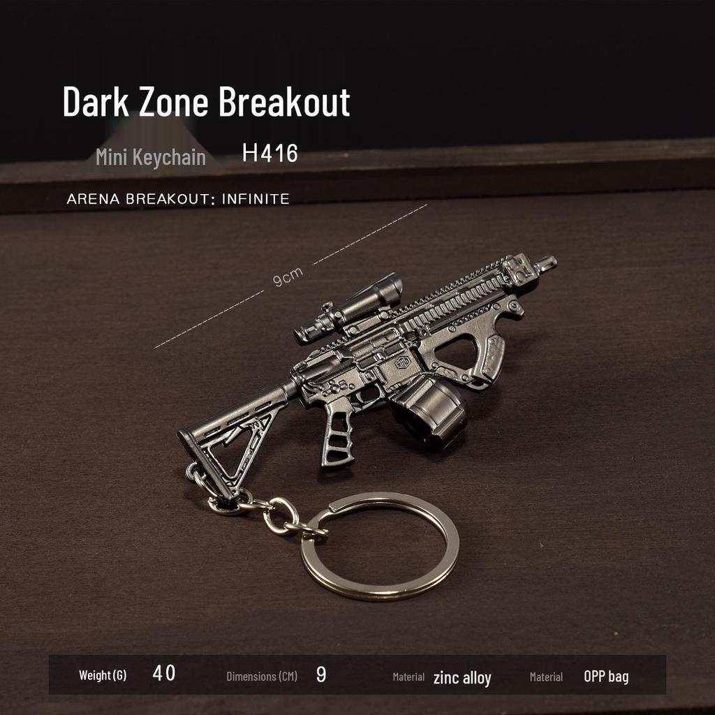Dark Zone Mini Gun Keychain: AKS74U, AEK, RPK16, T88, Sniper, VSS Alloy