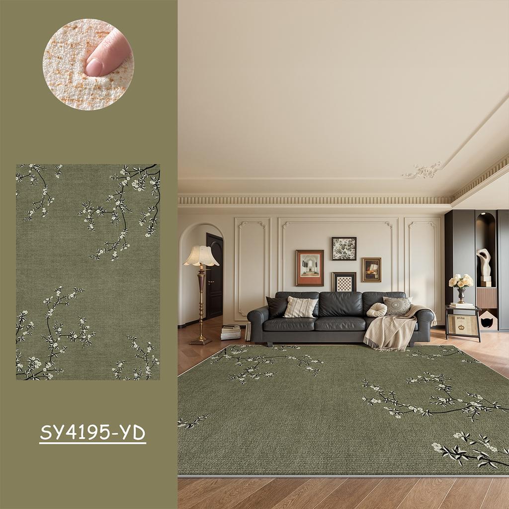 Retro Style Green Carpets For Living Room Large Area Bedroom Fluffy Soft Lounge Cloakroom Floor Mat