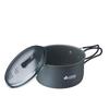 LOGOS LOGOS Drainer Cookware Set 81210211 Gray [Pot] (Approx.) Diameter 16.5cm x Height 8.2cm / Total Length 25cm Camping Hard Anodized