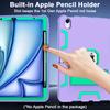 For iPad (2025)/iPad 10.9 (2022) Case Silicone + PC Kickstand Tablet Cover with Pencil Holder