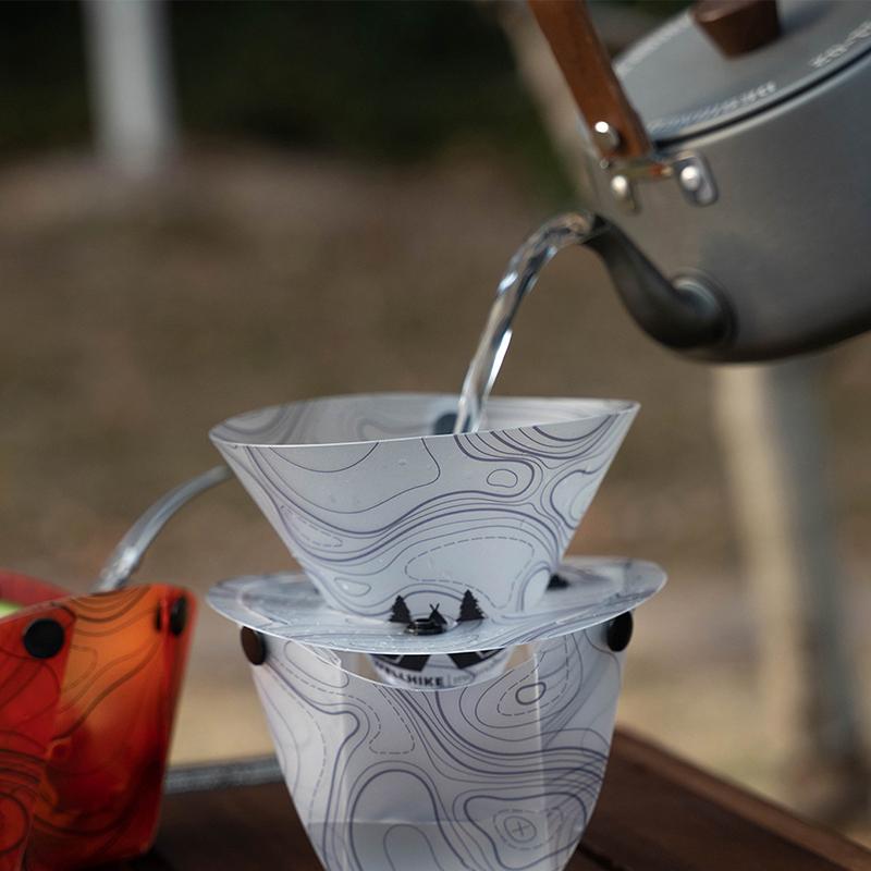 Outdoor Lightweight Folding Tableware Portable Bowl Plates Coffee Filter Funnel Cup Heatproof Food-Grade Tableware Easy To Clean