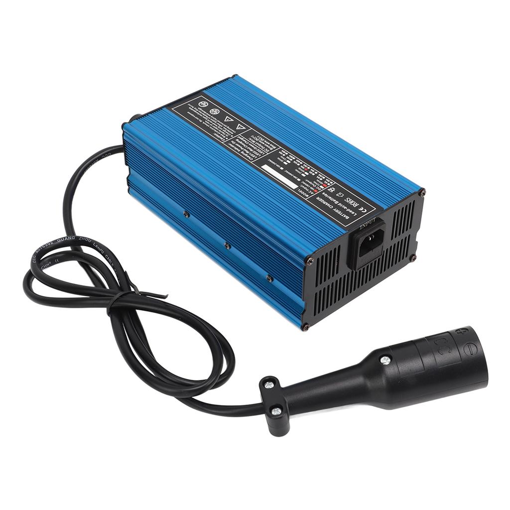 Golf Cart Ladegerät DC 48V 10A 3-Pin Rund   Universell passend für Golf Carts mit 48 Volt System