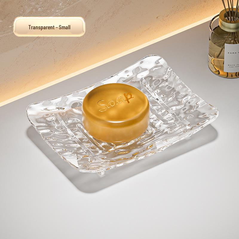 

Glacier Textured Punch-Free Soap Dish for Bathroom or Dorm Countertops