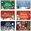 Christmas Background Banner Polyester Festival Party Decor For Holiday Event