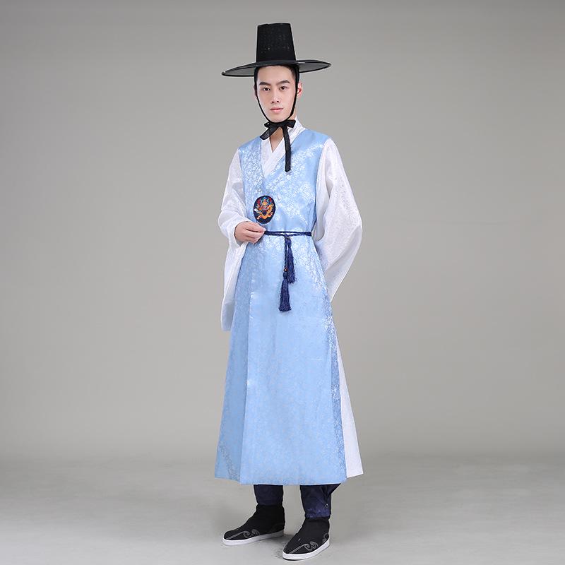 Heren Traditionele Koreaanse Hanbok Paleis Officiële Gewaad voor Fotoshoots en Optredens
