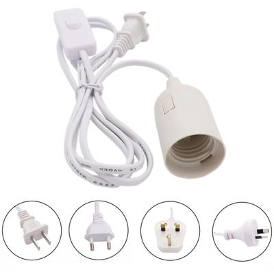 US AU UK EU To E27 Power Cord Screw Base Lamp Holder LED Pendant Light Head With 303 Switch Extent Cable 1.8m Bulb Socket