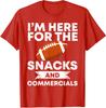 Snacks And Commercials Funny Football Bowl Gift Unisex T-Shirt