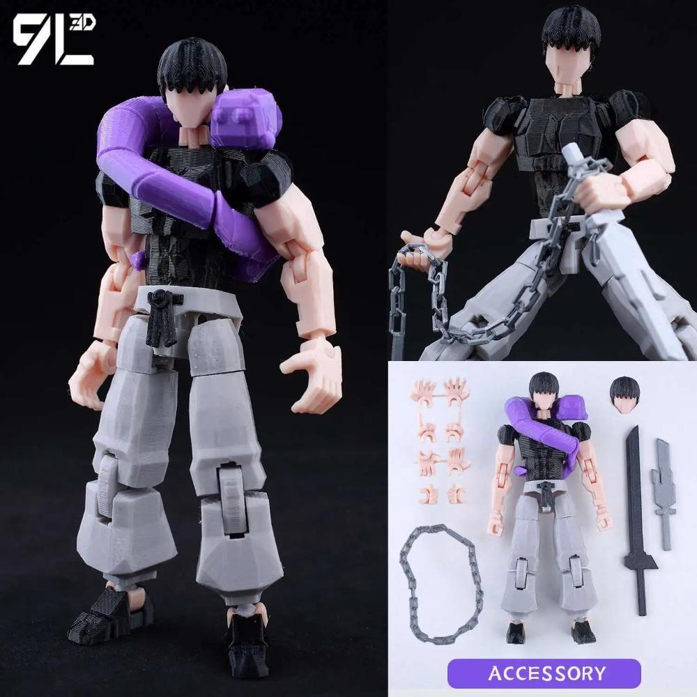 

9L3D Друк Щасливий Манекен 13 Jujutsu Kaisen Рьомен Сукуна Аніме Багатосуглобові Іграшки-Змінювачі Форми Фігурки Дії Манекен