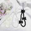 Sweet Bow Beaded Phone Strap Y2k Bowknot Phone Chain Bowknot Phone Lanyard  Students