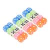 30PCS Colored Dice Set Plastic 6 Sided Standard Game Dice for Kids Classroom Math Learning White Blue Orange Pink Green