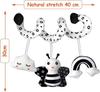 Black & White Bee Crib Wrap Toy with Bells - Cartoon Animal Design, In Stock