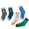 Boys' and Girls' Mid-Calf Cotton Socks - Autumn/Winter Deodorant Trendy Letter Design for Children