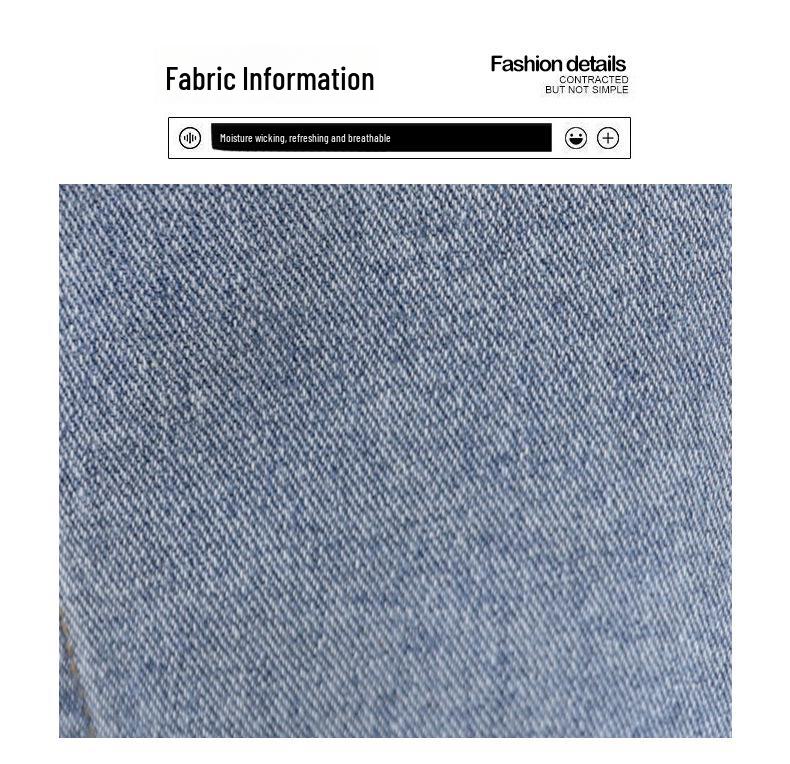 Trendy Women's Spliced Denim Jacket - Spring/Autumn 2025 Korean Loose Fit Short Hooded Style