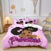 Princess Series 100% Polyester Bedding Set Duvet Cover For Home 3-Piece Set 1 Quilt Cover Anime Cute Printed Cartoon