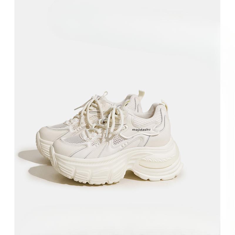 

New Height-increasing Dad Shoes Casual and Versatile Thick-soled Thin Women s Shoes 34 білий