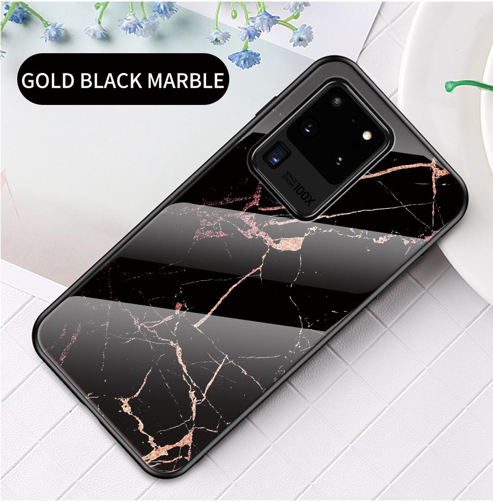 Casing For Samsung Galaxy Note 8 9 10 20 S8 S9 S20 Plus Lite S20 Ultra S10 Plus Lite S10e Case Marbled Tempered Glass Case Back Cover