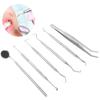 6pcs / set Dental Tartar Scaler Teeth Pick Spatula Dental Instruments Dentist Oral Care Tools