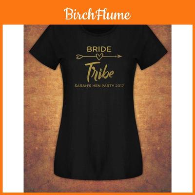 Bride Tribe Letter Print Short Sleeve T Shirt For Women Breathable Fashion Casual Wear
