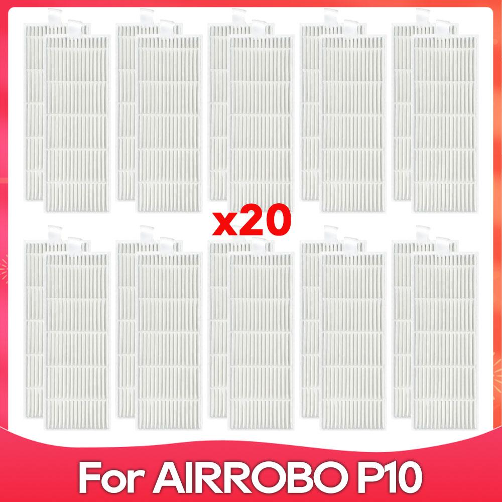 Fit For AIRROBO P10 Robot Vacuum Cleaner Spare Part Accessory Kit Main Side Brush Hepa Filter Brush Cover