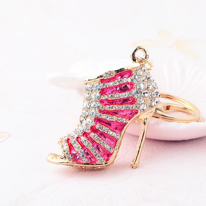 Goddess High-heeled Shoes Keychain, Cute Crystal Pendant, Creative Bag Keychain