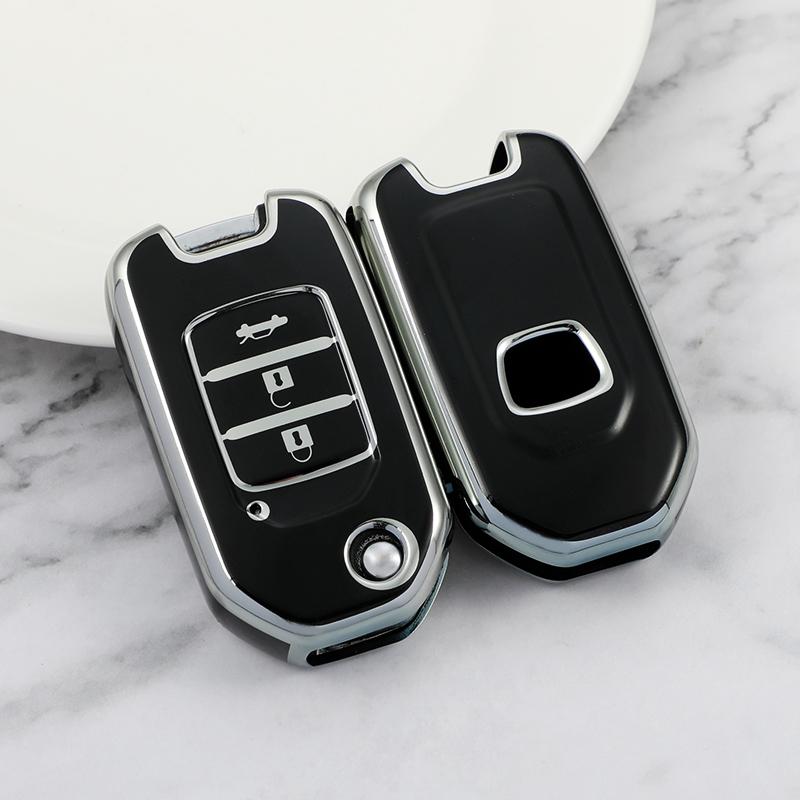 2 3 Buttons TPU Car Remote Key Case Cover Shell For Honda Civic HRV CRV XRV CR-V Crider Odyssey Pilot Fit Accord Protector