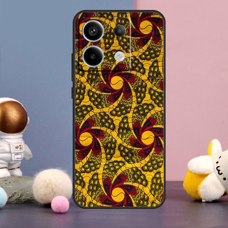 African Style Fabric Print Case For Xiaomi Redmi Note 14 13 9 10 11 12 15 Pro Plus Redmi 15 15C 14C 10C 12C 13C Cover