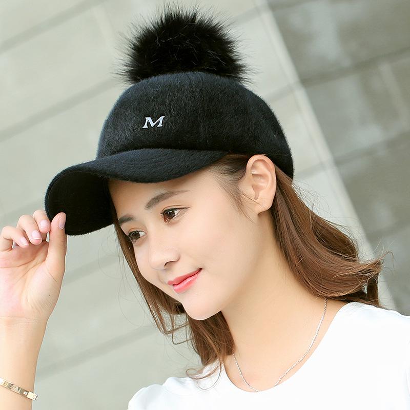Autumn and Winter Baseball Cap Women's Warm Duck Tongue Hat Korean Version Warm Baseball Cap