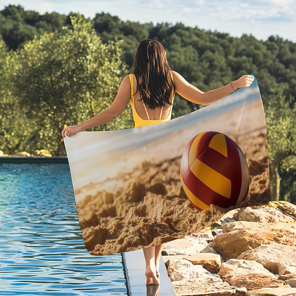 

Sport Volleyball Towel Quick Drying Beach Towels Are Suitable For Swimming Pools Camping Yoga And The Gym W30*H60(CM)