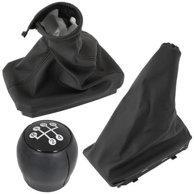 Opel Corsa C 2000- Schaltknauf Schwarz 5-Gang & Schalthebelmanschette & Handbremsmanschette & Rahmen Schwarz 3-teiliges Set
