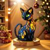 3D Cute Cat Magics Colorful LED Light Ornament Soft And Non-glaring Light Bedroom Study Children's Room Atmosphere Lights
