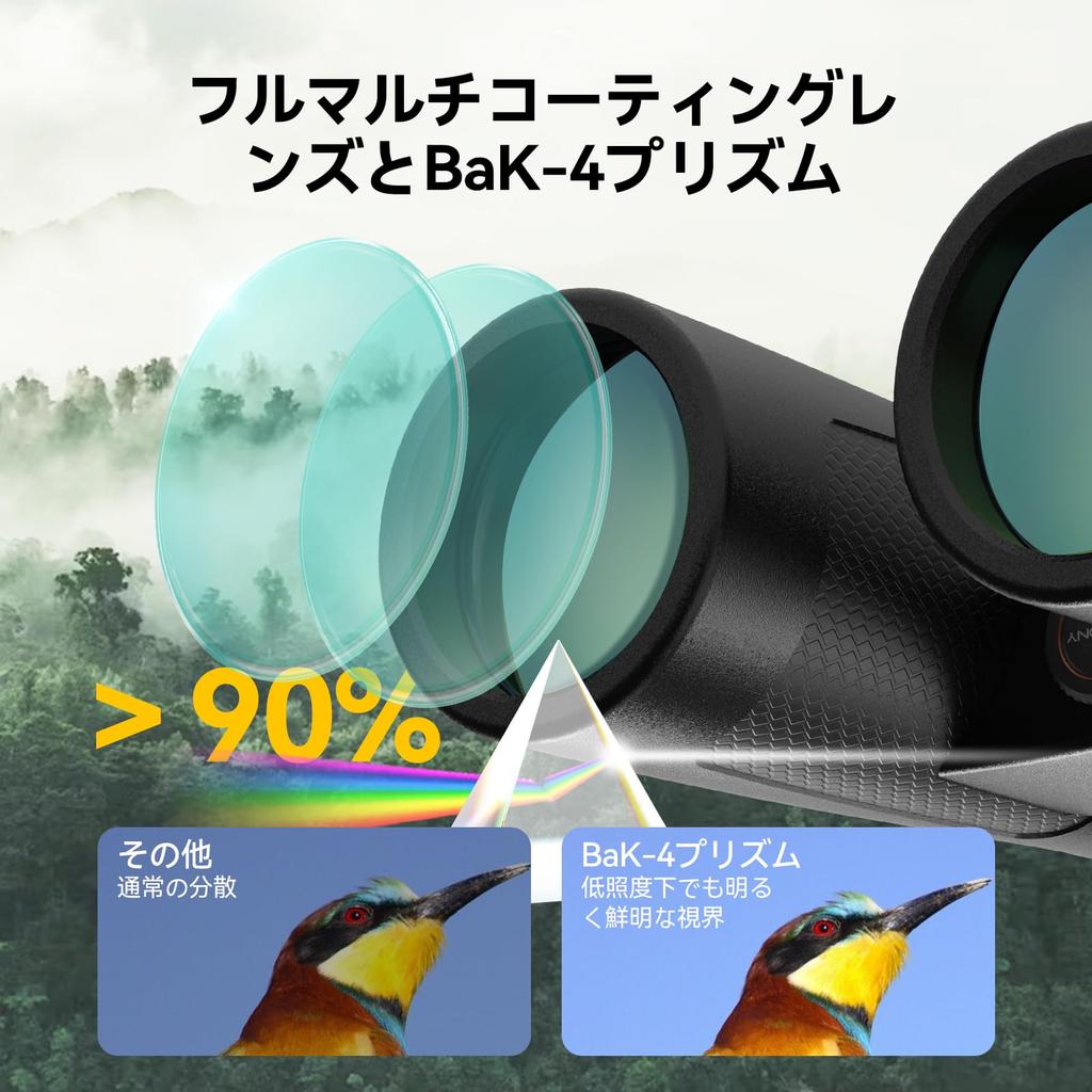 SVBONY SV202 Upgraded High 8x 32mm Field of IPX7 ED FMC for Bird and Nature Observation Binoculars, Magnification, Magnification, Aperture, 7.8° View,