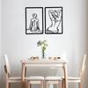 1Set Metal Minimalists Abstract Woman Wall  Line Drawing Wall Decors Single Line Female Home Hangings