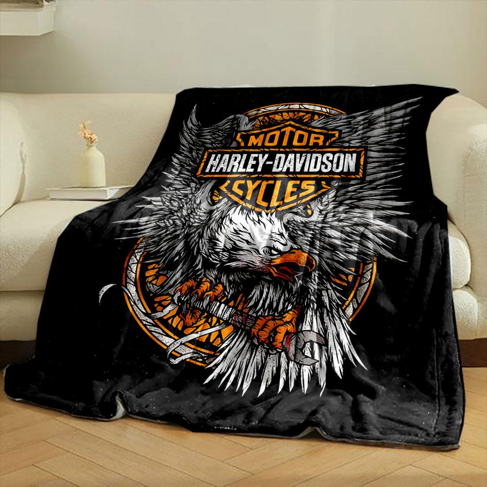 Harley Davidson Orel Klíčová deka deka do ložnice deka do obývacího pokoje na pohovku měkká útulná přehoz pro kamaráda festivalový dárek